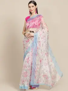 Anouk Floral Organza Saree
