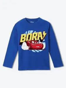 YK Disney Boys Graphic Printed Round Neck Pure Cotton T-shirt