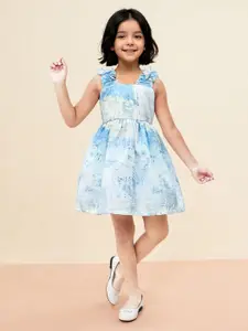 Toonyport Girl Floral Print Fit & Flare Dress