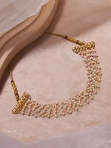 SOHI Gold-Plated Pearls Necklace