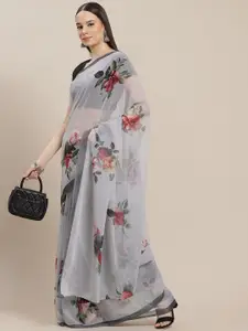Anouk Floral Poly Georgette Saree