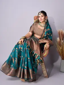 Mitera Woven Design Zari Organza Saree