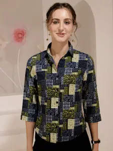 TANDUL Women Standard Ethnic Motifs Printed Polycotton Casual Shirt