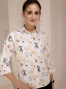 TANDUL Women Standard Spread Collar Floral Printed Polycotton Casual Shirt