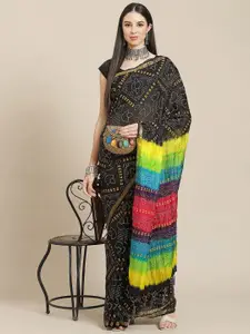 Anouk Bandhani Zari Art Silk Bandhani Saree