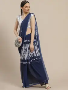 Anouk Tie and Dye Poly Georgette Saree