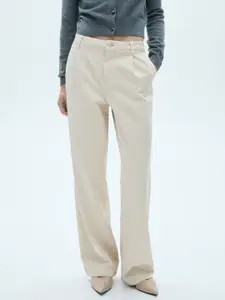 MANGO Women Pure Cotton Dart Straight Fit Jeans