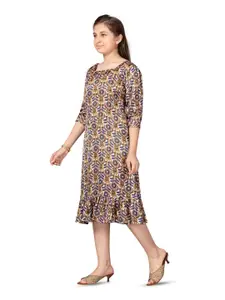 BAESD Floral Print A-Line Midi Dress