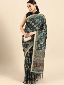 Anouk Floral Silk Blend Saree