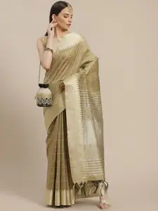 Anouk Checked Zari Silk Blend Saree