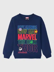 KUCHIPOO Boys Typography Printed Round Neck Sweatshirt