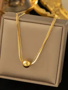 MYKI Gold-Plated Stainless Steel Spherical Necklace