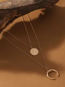 SOHI The Cosmo Gold Plated Layered Necklace