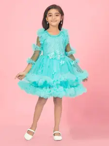 BAESD Embellished Net Fit & Flare Dress