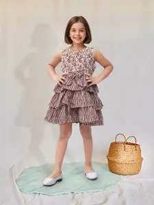 Toonyport Girls Printed Fit and Flare Dress