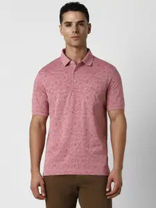Van Heusen Men Floral Printed Polo Collar Cotton T-shirt