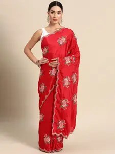 Anouk Floral Embroidered Saree