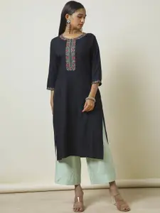 Soch Embroidered Sequinned Straight Kurta