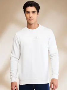 Being Human Men Brand Logo Printed Round Neck Cotton Pullover Sweatshirt