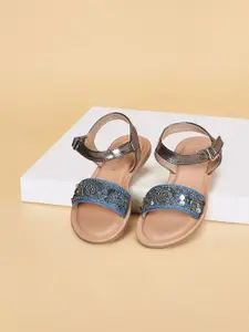 Pantaloons Junior Girls Embellished Open Toe Flats