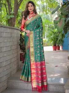 Anouk Floral Zari Kanjeevaram Saree