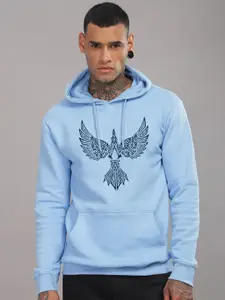 ADRO Men Printed Hooded Pullover Sweatshirt