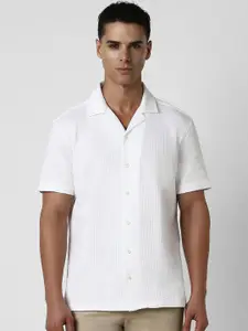V Dot Men Slim Fit Opaque Cotton Casual Shirt