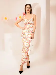 TANDUL Floral Print Maxi Dress