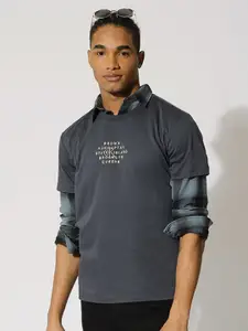 Calvin Klein Jeans Men Typography Printed Round Neck Cotton T-shirt