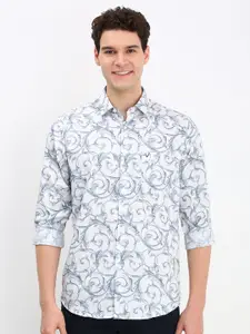 Allen Solly Men Spread Collar Ethnic Motifs Printed Cotton Slim Fit Casual Shirt
