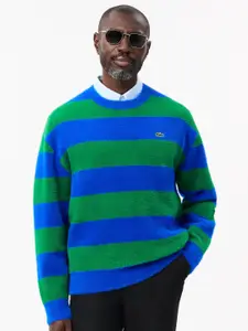 Lacoste Men Striped Pullover Sweaters