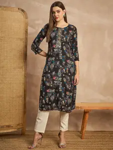 all about you Women Floral Printed Straight Kurtas