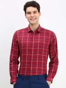 Allen Solly Men Checked Cotton Slim Fit Formal Shirt