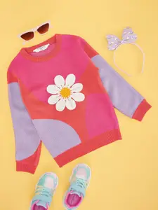 Pantaloons Junior Girls Floral Printed Pullover