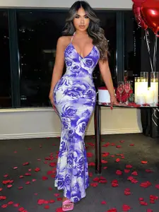 TANDUL Floral Print Maxi Dress