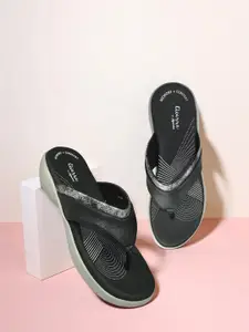 Ajanta Women Printed Slip on T-Strap Flats