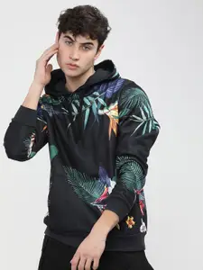 HIGHLANDER Men Floral Printed Hooded Sweatshirt