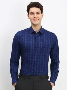 Allen Solly Men Spread Collar Checked Cotton Slim Fit Formal Shirt
