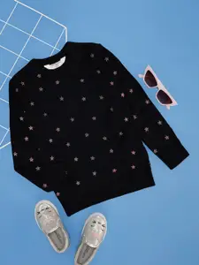 Pantaloons Junior Girls Geometric Printed Pullover Sweaters