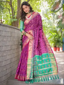 Anouk Floral Zari Designer Kanjeevaram Saree