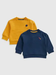 mothercare Boys Antimicrobial Solid Round Neck Cotton Pullover Sweatshirt