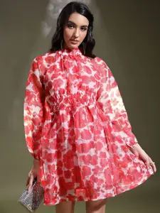 Tokyo Talkies Floral Print Fit & Flare Mini Dress