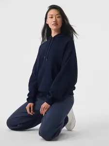 MISCHIEF MONKEY Women Hooded Longline Sweatshirt