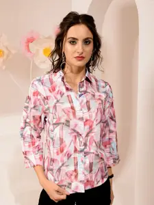 TANDUL Women Standard Spread Collar Abstract Printed Casual Shirt