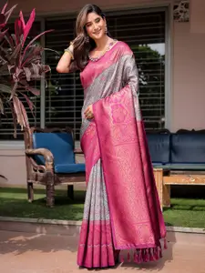 Anouk Floral Zari  Kanjeevaram Saree