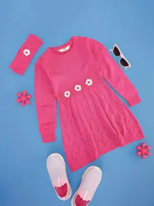 Pantaloons Junior Girls Longline Pullover with Applique Detail