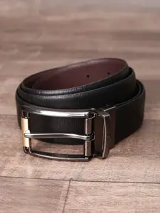 Louis Philippe Men Textured Leather Reversible Formal Belt