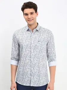 Allen Solly Men Spread Collar Floral Printed Cotton Slim Fit Casual Shirt