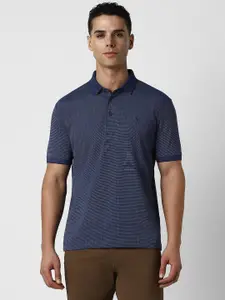 Van Heusen Men Abstract Printed Polo Collar Cotton T-shirt
