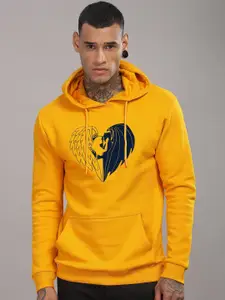 ADRO Men Cotton Printed Hooded Pullover Casual Sweatshirt